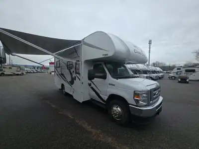 Thor Motor Coach Chateau 22E Class C gas motorhome highlights: Corner Bed Bunk Over Cab Rear Corner...