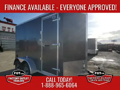Welcome to Factory Outlet Trailers! NEW E-Series 6x12ft Enclosed from Forest River - Rear Barn Doors...
