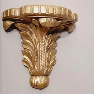 Vintage Golden Wall Sconce Shelf Large Mid Century Figurine, View more