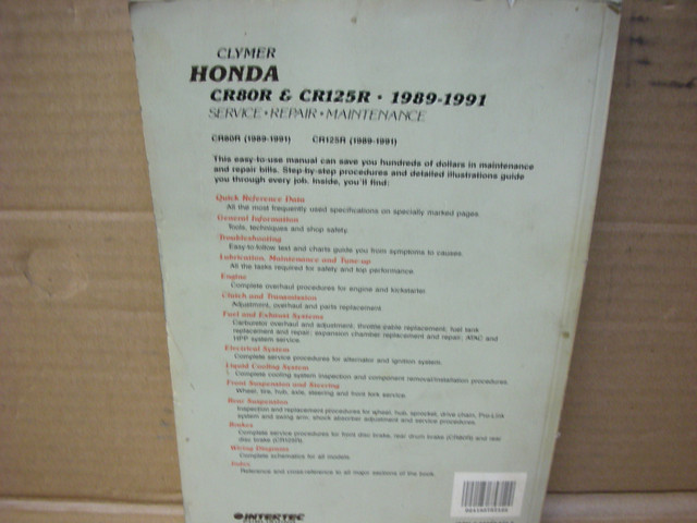 Used Honda CR 80 /CR 125 service manual M431 in Other in Stratford - Image 2