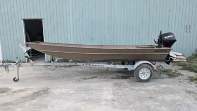 Marsh's Marina 2024 Smoker Craft 1436 Jon Boat for Sale Smokercraft Jon 1436 Flat Bottom boat Engine...