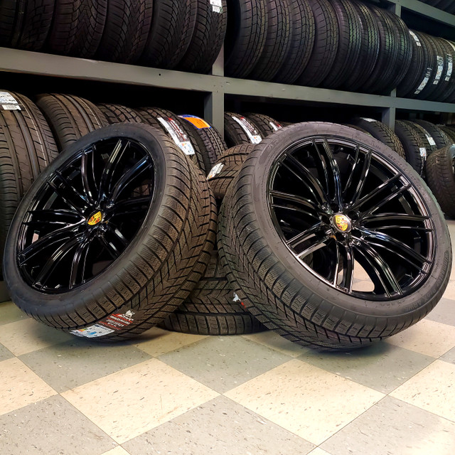 NEW BLACK 21" Porsche Cayenne Wheels & Tires | 295/35R21 Tires in Tires & Rims in Calgary