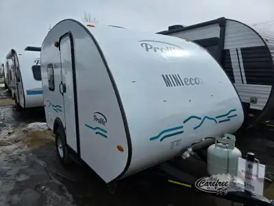 Prolite travel trailer Mini Eco highlights: Sleeps Four Sofa Bed Storage Door Exterior Shower Hitch...