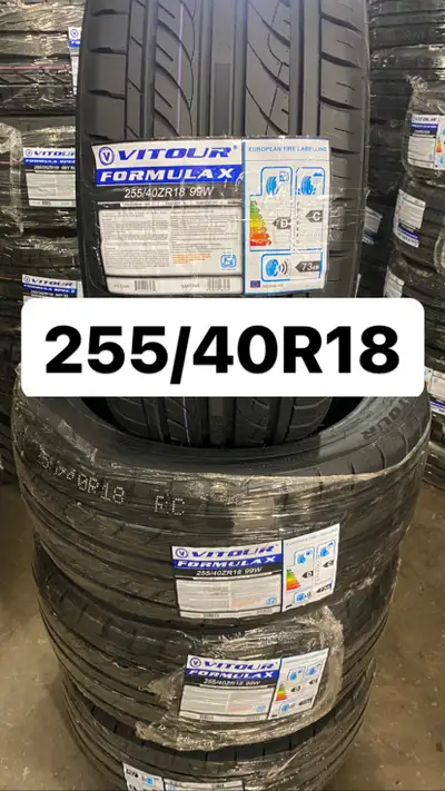 SIZE:255/40R18 NEW ALL SEASON TIRES BRAND:VITOUR INSTALLATION AND BALANCE IS AVAILABLE ADDRESS: 2520...