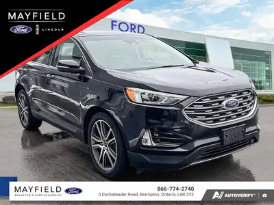 2020 Ford Edge Titanium Black AWD. Recent Arrival! EcoBoost 2.0L I4 GTDi DOHC Turbocharged VCT 8-Spe...