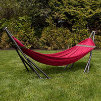 Fashion Hammock with Collapsible Steel Stand & Carrying Case,RED