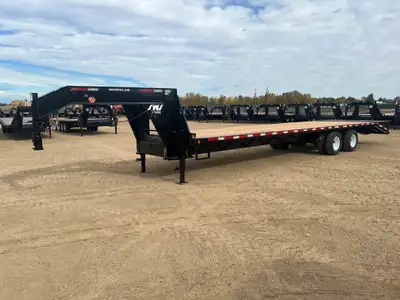 NEW 2026 SWS 34' Gooseneck Trailer Tandem Dual 2 x 10,000 lb Axles w/ Electric Brakes on Both Axles...
