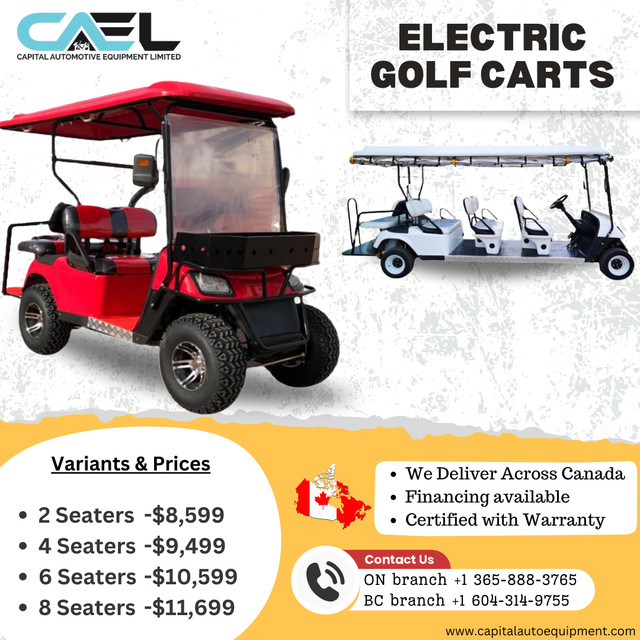 Brand New 2023 Electric GOLF CART  Off-Road 2,4,6,8 seaters in Other in Whitehorse