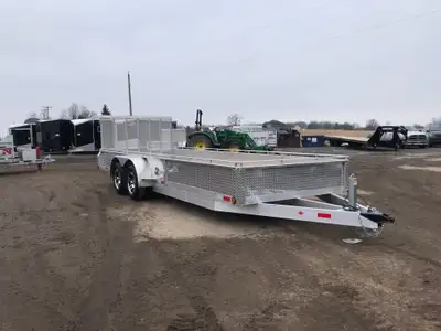 ACTION SERIES 80in. X 20' ALUMINUM UTILITY TRAILER WITH REAR MESHED STRAIGHT GATE! Locally built by...