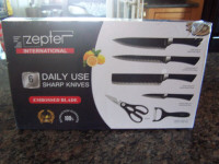 Zepter International 6 pcs Sharp Knives Set - Embossed Blade