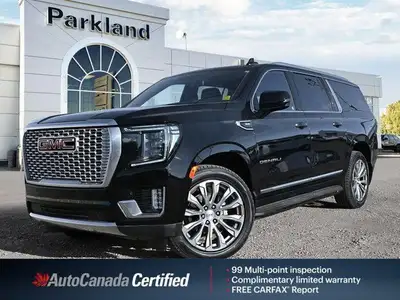 Command the road in this 2022 GMC Yukon XL Denali, a pinnacle of SUV luxury and capability. Boasting...
