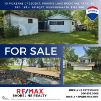 Cabin for Sale! 10 Pickeral Crescent, Prairie Lake Reg. Park, SK