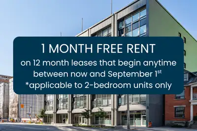 1 Month Free Rent - Spacious 2-Bedroom Apartment at 170 Metcalfe