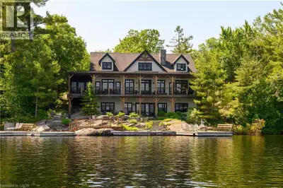 Remarkable Muskoka lakeside retreat on Six Mile Lake, on year-round municipal road, only 90 minutes...