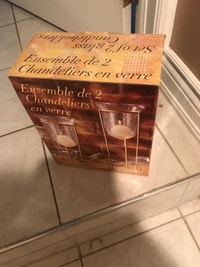 2 Piece Candle Holder Set - New in Box-Includes Vanilla Candles St. Catharines Ontario Preview