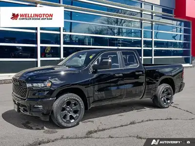 Odometer is 12404 kilometers below market average! Diamond Black Crystal Pearlcoat 2025 Ram 1500 Tra...