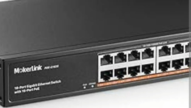MokerLink 16 Port Gigabit PoE Switch, 2 Gigabit Uplink, 250W IEE in Laptop Accessories in Gatineau - Image 2