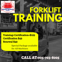 FORKLIFT TRAINING AVAILABLE MON-SAT! CALL NOW TO BOOK 9057038005
