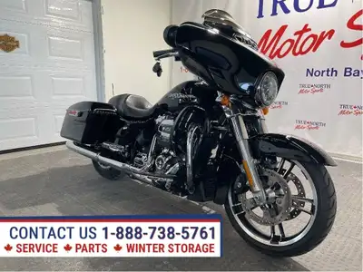 Canadian Street Glide at True North Motor Sports has just 16,010 km. Milwaukee Eight 107 with OEM Lo...