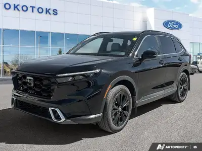 Our versatile One Owner and Accident Free 2024 Honda CR-V Hybrid Touring AWD appeals to active owner...