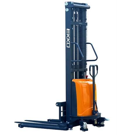 EKKO EA15B Semi-Electric Straddle Stacker 3300lbs. Cap., 119.4", View more