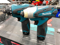 Makita 10.8V 2 Tool Combo comes with 2 Batteries and Charger