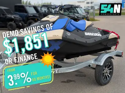 2025 Sea-Doo DEMO Spark Trixx 1up w/Trailer 54 North DEMO Promotion Ends Nov. 30th, 2025 - Galvanize...