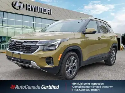 Embrace the thrill of the open road with this 2024 Kia Seltos EX, a vibrant green SUV boasting a rem...