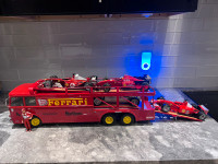 1/18 DIECAST NOREV 1963 FIAT BARTOLETTI FERRARI TRANSPORTER HAUL