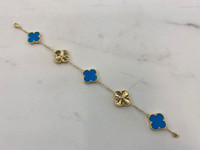 NEW! 10K Gold Designer Inspired Clover Bracelets - Many Styles!