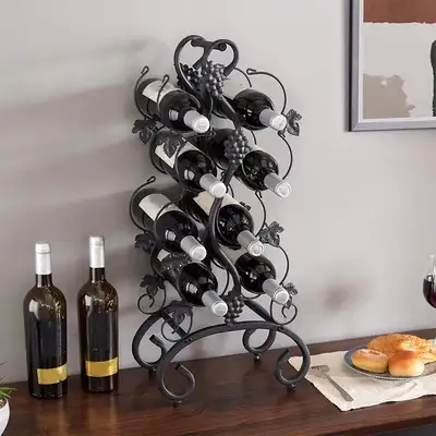 Brand New Metal Grapevine 10-Bottle Wine Rack Special $19, View more