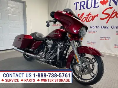 Velocity Red Sunglo Canadian Street Glide Special with just 14,865 kms at True North Motor Sports. M...