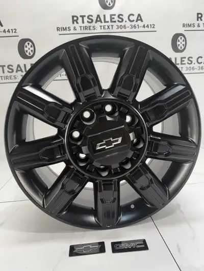 Set of 4 NEW Art Replica 20 inch Rims FITS: Chevy GMC 2500 3500. (2011 & newer) - Gmc or Chevy Logo...