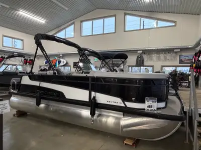 2026 Princecraft Vectra 19 L Pontoon Boat Mercury 60HP Engine Features: Protective Cover Bimini Top...
