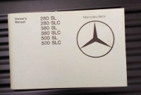 Owner's manual book for Mercedes 280-380-500 SL and SLC