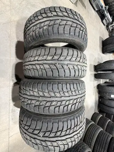Four Almost new 245/55R19 BFGoodrich Winter T/A KSi tires. Manufacture date 2022.. No patches or plu...