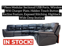 IN-STOCK PICKUP TODAY OR FAST DELIVERY 7Seater PWR USB Sectional