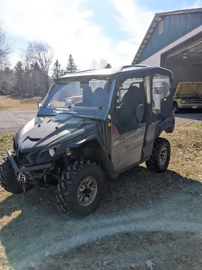 Comes with Yamaha Flip down windshield, flip up rear window, Yamaha removable side covers. Warn winc...