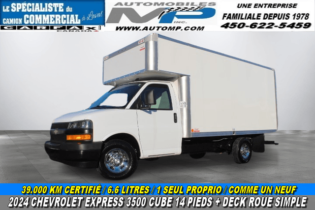 2024 Chevrolet Express 3500 CUBE 14 PIEDS + DECK 6.6 L / 39.000  in Cars & Trucks in Laval / North Shore - Image 2