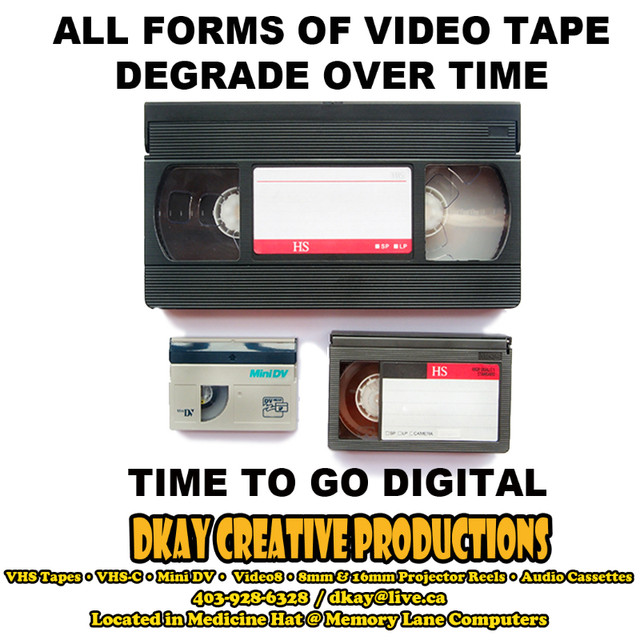 Video Transfer in Photography & Video in Medicine Hat