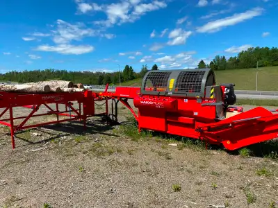 Hakki PRO series model 43 Firewood processor , with optional wider out feed conveyor PTO driven unit...