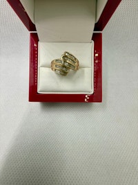 Women's 10K Gold Ring w Baguette Diamonds~Size 8 Hamilton Ontario Preview