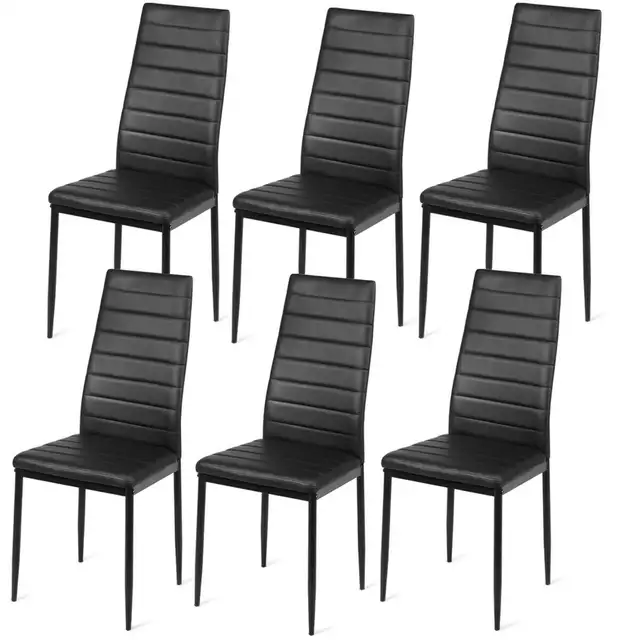 NEW 6 PCS BLACK DINING CHAIR SET DA258 in Chairs & Recliners in Winnipeg - Image 2