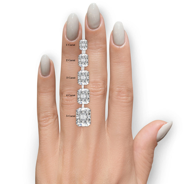2.50 CT IGI H-VS1 Radiant Cut Lab Diamond Engagement Ring in Jewellery & Watches in Markham / York Region - Image 4