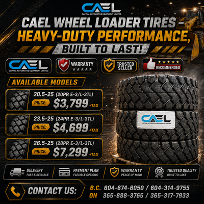 NEW CAEL LOADER TIRES 26.5-25/23.5-25/20.5-25 Certified & Warranty 3,799 CAEL Wheel Loader Tires Hea...