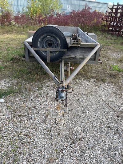 Utility trailer 13' 4" long (net of tongue) x 63" wide (net of wheels). Heavy duty with checker plat...