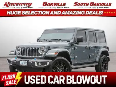 2024 JEEP WRANGLER SAHARA 4XE Anvil Black Cloth Low Back Bucket Seats 2L Turbo - Adaptive Cruise Con...