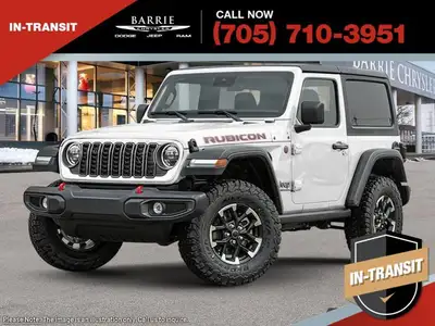 Welcome to Barrie Dodge Chrysler Jeep. The 2025 Jeep Wrangler Rubicon is a brand new, off road focus...