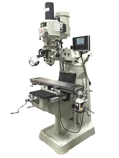 First Vertical Variable Speed Milling Machines - Made in Taiwan Model: LC-1 1/2VS, 3Hp, Table 42x9",...