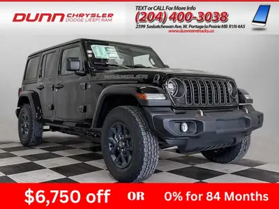 ===== 2026 Jeep Wrangler 4-Door Sport S 4x4 | Iconic Off-Road Freedom in Portage la Prairie ===== Ta...